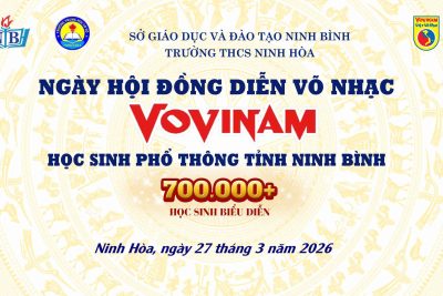 PHONG TRÀO ĐỒNG DIỄN THỂ DỤC THỂ THAO HƯỞNG ỨNG NGÀY HỘI VÕ NHẠC VOVINAM CỦA LIÊN ĐỘI TRƯỜNG THCS NINH HÒA